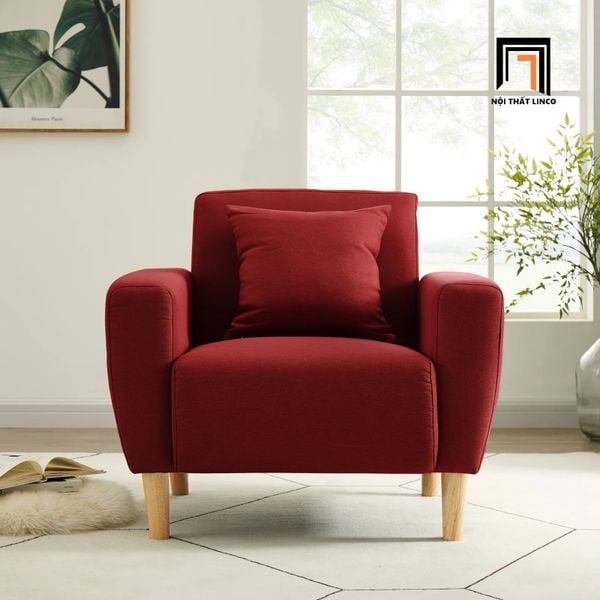 ghế sofa đơn màu đỏ đô giá rẻ