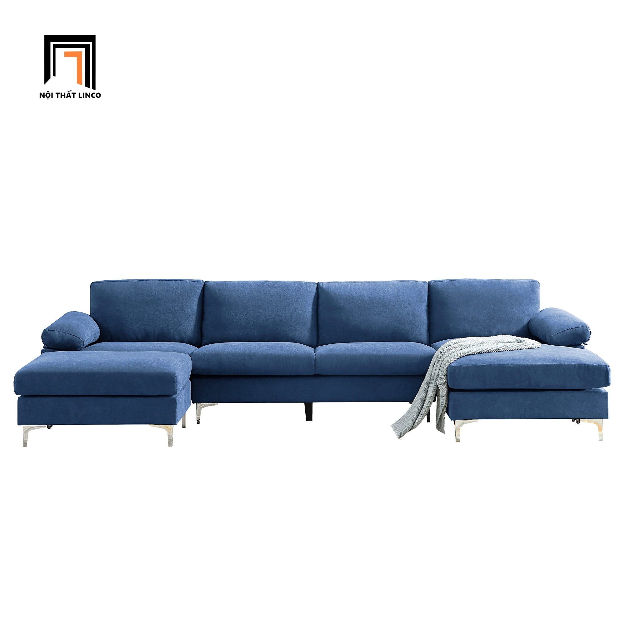  Bộ ghế sofa chữ U GT64 Denavy 3m2 x 1m4 vải cotton mềm 
