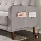  Ghế sofa đôi vải nỉ bố xám trắng BT209 Hensin dài 1m5 nhỏ gọn 