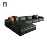  Bộ ghế sofa góc L sang trọng GT105 Perry 2m75 x 1m7 da Pu xanh lá 