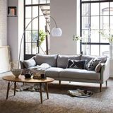  Ghế sofa văng màu xám trắng BT67 Consenja dài 2m giá rẻ 