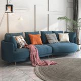  Sofa băng cong trang trí shop tiệm BT251 Shelby 2m6 vải nỉ cam 