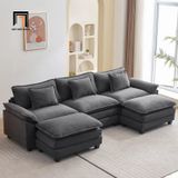  Bộ ghế sofa U vải nỉ xám than UT14 Holopeen dài 2m5 cao cấp 