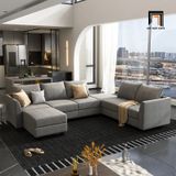  Ghế sofa chữ U căn hộ chung cư UT29 Balin 3m3 vải nỉ giá rẻ 