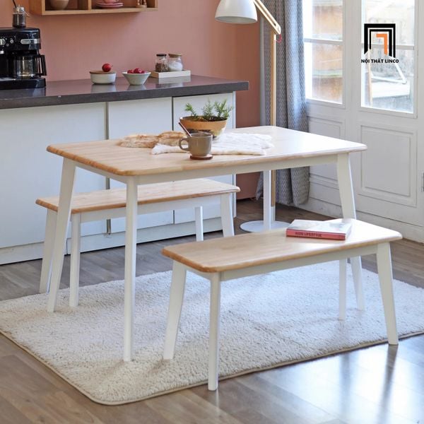 set bàn ăn gia đình 2 ghế bench