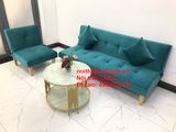  Set ghế sofa giường NS01 xanh lá mini phòng khách 