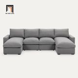  Bộ ghế sofa góc chữ U GT22 Ushape 2m8 x 1m6 màu xám đen 
