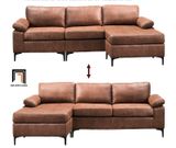 Bộ ghế sofa góc GT24 Mckenny 2m4 x 1m6 da giả cao cấp 