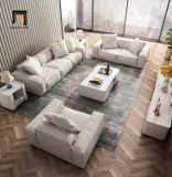  Bộ ghế sofa góc U xám trắng GT19 Kedu cho phòng khách hiện đại 