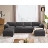  Set ghế sofa U phòng khách thư giãn UT28 Dermott 3m2 giá rẻ 