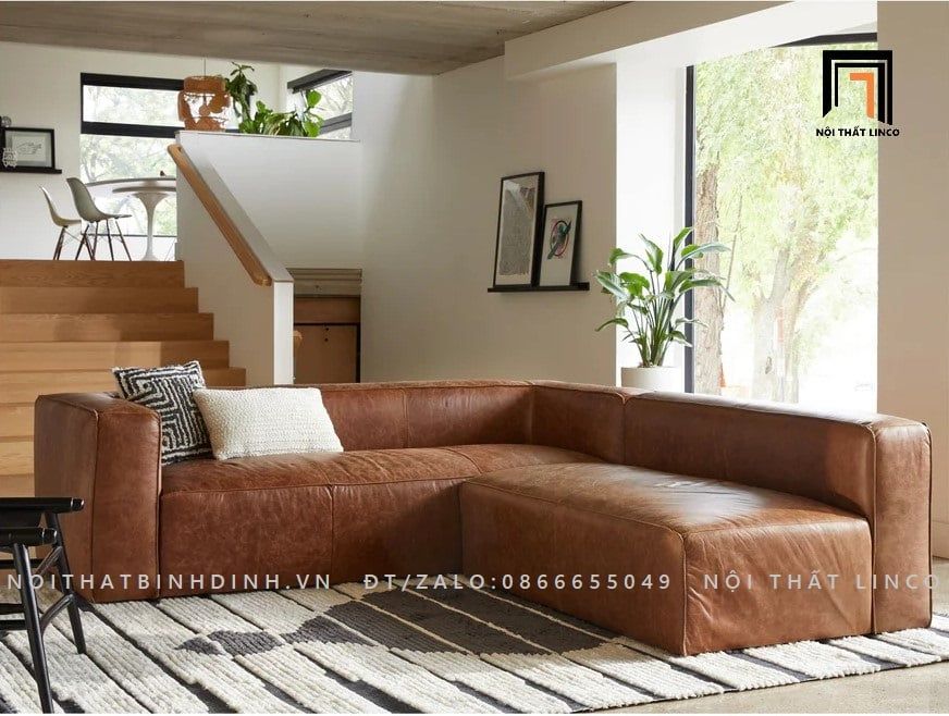  Ghế sofa góc da simili 2m x 2m GT12 Wilco sang trọng 