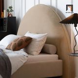  Giường ngủ vải nhung màu nâu GN58 Desirae xinh xắn 1m6 x 2m 