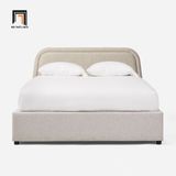  Giường ngủ bọc vải nỉ xám trắng GN54 Camilla 1m6 x 2m giá rẻ 