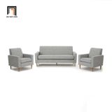  Bộ ghế sofa bọc vải màu xám KT120 Wachtel phòng khách giá rẻ 