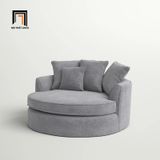  Ghế sofa đơn tròn thư giãn dài 1m2 DT11 Syloh cho phòng nhỏ 