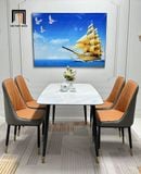  Bộ bàn ghế ăn 4 chỗ ngồi giá rẻ 28-BAD4-G2-B67 đá ceramic đẹp 