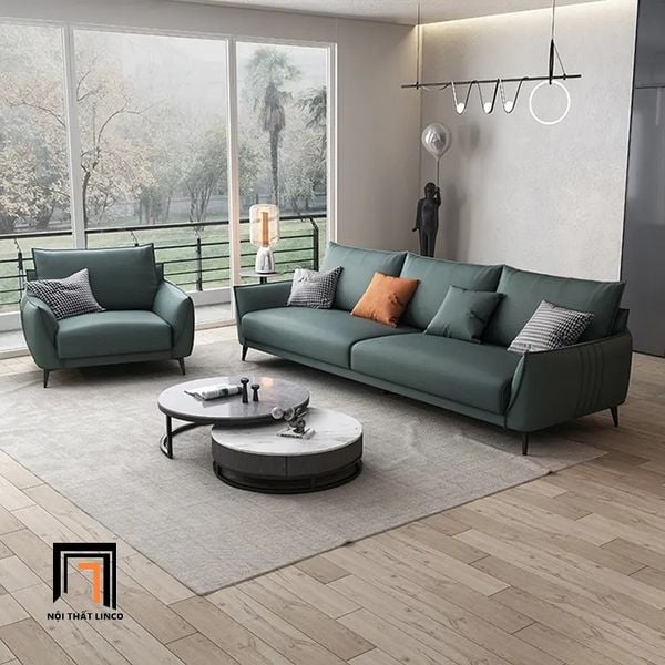 bộ ghế sofa phòng khách da công nghiệp