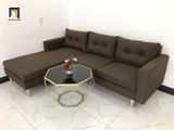  Bộ bàn ghế sofa góc 2m2 x 1m6 phòng khách gia đình nâu đậm 
