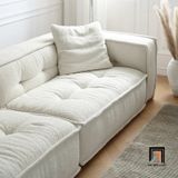  Ghế sofa băng dài vải lông cừu BT70 Hogar dài 2m4 xinh xắn 