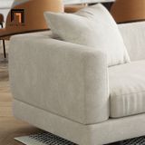  Bộ ghế sofa góc L vải nỉ GT182 Zingo 3m2 x 1m2 màu trắng kem 