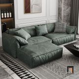  Bộ ghế sofa văn phòng cao cấp KT80 Mariubo da giả xanh lá 