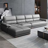  Bộ ghế sofa góc L da công nghiệp GT264 Genola 3m x 1m6 xám 