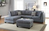  Bộ ghế sofa góc L xám đen GT66 Hectus 2m4 x 1m8 giá rẻ 