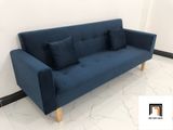  Bộ ghế sofa băng giường BTV 2m thông minh xanh đậm vải nhung 