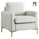 Set ghế sofa nỉ màu trắng kem KT137 Cedar kiểu dáng sang trọng 