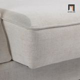  Sofa giường bật nằm GB102 Milena 2m2 xám trắng vải nỉ châu Âu 