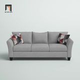  Ghế sofa băng 3 nệm ngồi giá rẻ BT214 Ben màu xám vải bố 