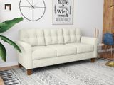  Sofa băng nỉ dài 2m BT155 Freedom 3 nệm ngồi trắng kem 