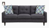  Bộ ghế sofa phòng khách giá rẻ KT44 Laurissa xám đậm vải bố 