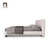  Giường ngủ hiện đại 1m6 x 2m GN74 Bagos bọc vải xám trắng 