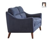  Ghế sofa thư giãn 1 nệm ngồi DT60 Gano vải nỉ xanh dương 