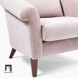  Ghế sofa đơn xinh xắn DT22 Parlo vải nỉ màu hồng phấn 