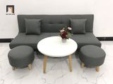  Bộ ghế sofa giường đa năng xám đen lông chuột dài 1m72 