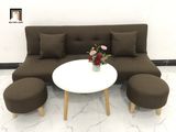  Bộ ghế sofa giường mini nâu đậm dài 1m72 cho phòng trọ 