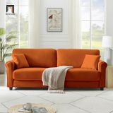  Ghế sofa văng vải nỉ nhung màu cam BT170 Enzo 2m cho chung cư 