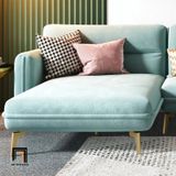  Bộ ghế sofa góc L 2m4 x 1m6 GT55 Velor xám tro vải nhung 