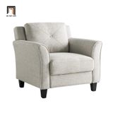  Ghế sofa đơn thư giãn giá rẻ DT114 Lourdez màu xám trắng 