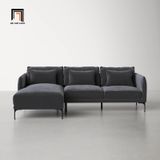  Bộ ghế sofa góc GT73 Orchad 2m2 x 1m6 xám đen vải nhung nỉ 