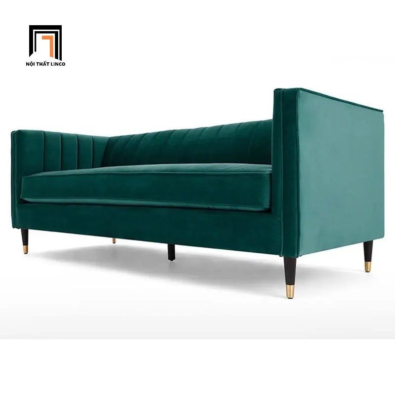  Ghế sofa băng sang trọng 2m1 BT81 Nova vải nhung xanh lá 