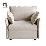  Ghế sofa đơn 1 nệm ngồi xám trắng DT84 Byron cho gia đình 