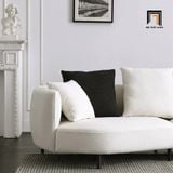 Ghế sofa băng cong BT327 Tino dài 2m5 xám trắng vải nỉ đẹp 
