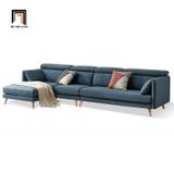  Bộ ghế sofa góc L đẹp trắng kem GT255 Pecos 3m x 1m6 gật gù 