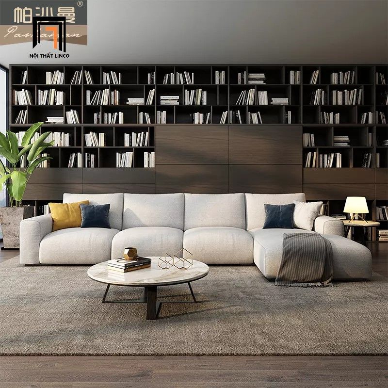  Ghế sofa góc L sang trọng GT29 Hoove dài 3m x 1m6 cho không gian lớn 