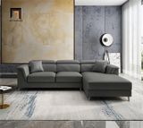  Ghế sofa góc L da cao cấp GT242 Morse 2m4 x 1m6 màu nâu 