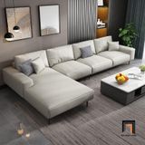  Bộ ghế sofa góc vải nỉ GT186 Pesca 3m x 1m6 màu đen than 