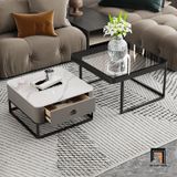  Cặp bàn sofa mặt vuông cao cấp BSF23 Copeheim cho căn hộ 
